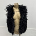 Vintage Black Mongolian Lamb Wool Vest