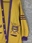 Grandpa   s Vintage Omega Psi Phi Cardigan 1960s 100  Wool Logan Knitting Mills