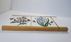 Portmeirion Potteries 2 Ceramic Tile Cheese Board Rose   Hyacinth No Wire Slicer