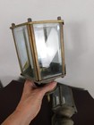 10  X 5  Vintage Pair Brass Outside Wall Sconces Porch Barn Garage Architectural