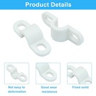 24 Sets Wire Shelf Loop Clips  White  D 8 5mm