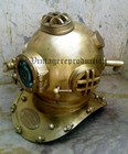 Anchor Engineering  Diving Helmet Vintage  Brass Deep Sea Diver Helmet  Nautical