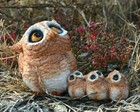 Four Owl Bird Statue Fairy Sculpture Tabletop Figurine Home Decor Gifts
