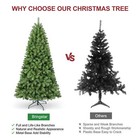 Artificial Christmas Tree Unlit Xmas Tree Pvc Branch Tips Green Metal Stand
