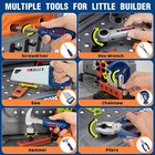 Orange Kids Tool Bench Set With Electric Drill And Realistic Construction Tools