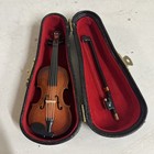 Vtg Hand-made Mini Violin With Case For Music Lovers 4   