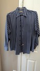 Van Heusen  Dress Shirt Men s 16 1 2 32-33 Grey white Stripe L s Pre-owned Nice