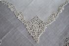 Vintage Hankie 1900s Duchesse Lace Style Chemical Lace Wedding Linen Beautiful