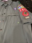 Boy Scouts Venturing Bsa Uniform Shirt Adult L Green Vented Sewn Patch