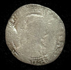 1573 Medieval England Hammered Silver Sixpence 6p Elizabeth I  1558-1603 