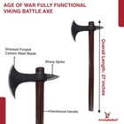 Age Of War Fully Functional Medieval Viking Battle Axe Handmade Carbon Steel