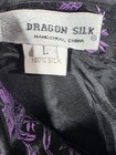 Dragon Silk Women   s Large Cheongsam Qipao Dress 100  Silk Black Purple Brocade 
