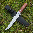 Outdoor Bowie Fixed Blade Knife - 5cr Steel Material  Wooden Handle