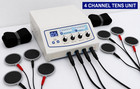 4 Channel Electrotherapy Unit   Tens Pain   Stress Relief   Carbon Pad Therapy