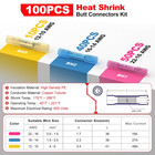 Heat Shrink Butt Connectors Kit 22-10 Awg  100 Pcs Waterproof Crimp