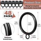 Curtain Rings With Eyelets 48 Pack Metal Black Curtain Rings For Pinch Pleat Cur