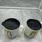 Lot Of 3 Mcdonald s Plastic Travel Coffee Mugs With Lid And Base