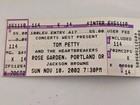 Vintage 2002 Tom Petty Jackson Browne Concert Ticket Stub Portland Oregon Rock