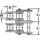 Tsubaki 40-2riv Roller Chain  Riveted  40-2 Ansi  10 Ft 