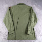 Vintage 60s Us Army Vietnam Og-107 Patched Field Shirt 15 5x33 Green