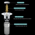 Bathroom Sink Stopper Hair Catcher Bathroom Pop Up Sink Drain Filter Replacement