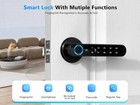Hei Liang Fingerprint Door Lock With Keypad   App Control  Matte Black Black-hl