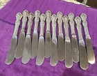 Set Of 12 International Sterling Silver Joan Of Arc Butter Spreaders Knives Lot