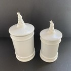 2 Pottery Barn Kids Bunny Canister Nursery Peter Rabbit Beatrix Potter Easter