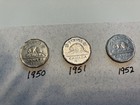 Lot Of 15 Canadian Nickels 1950-1959 Circulated Very Good To Fine