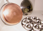 Vintage Revere  Ware 10  Skillet W  6 Egg Poacher Insert   Lid Excellent   