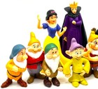 Snow White   The Seven Dwarfs Figure Play Set Disney Pvc Toy Evil Queen Old Hag 