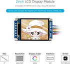 2inch Lcd Ips Color Display Module For Pi Arduino Esp32 St7789 Spi 240x320 Ips