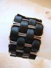 Black Or Brown Braided Leather Metal Snap Bracelet 