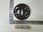 Y9105 Tsuba Iron Sword Guard Signed Japan Samurai Katana Antique Koshirae Edo