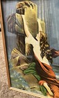Vtg Antique Religious Litho Print  rock Of Ages  Wood Frame