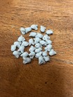 Lot Of 30 Czech Deco Antique Old Stock Flower Pressed Art Glass Gray Beads