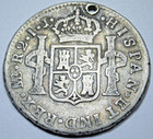 1790  r2  Value In Legend Mint Error Rare Spanish Peru 2 Reales Silver Coin