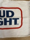 Vintage Bud Light Hand Towel 90s White Beer Bar Man Cave New 11x18 Made In Usa