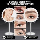 Miyadiva Makeup Mirror  30x Magnifying 14 5 l X 8 6 w  8 Inches-30x - 1x