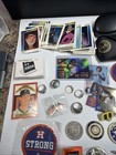 Vintage Junk Drawer Lot Pins Challenge Coins Patches Cards Etc