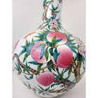 Vtg Chinese Porcelain 21  Famille Rose  Peach    Bat Vase Qianlong Mark