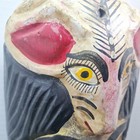 Vintage Mexican Guerrero Folk Art Carved Wood Person W  Animal Dance Mask 14inch