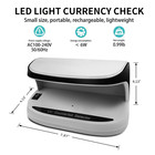 Rechargeable Uv Counterfeit Bill Money Detector auto On off  Led Light Currency