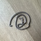 Silver Tone Snake Chain Necklace - Steel Chain Style  No Main Or Secondary Stone