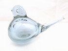 Vintage Neodymium Purple Pink Glass Bird Hand Blown Figurine Made In Sweden