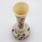 Antique Victorian Hand Painted Floral Opaline Hand Blown Glass Bud Vase