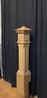 Restored Ornate Solid Oak Newel Post 54 1 2  By 7 1 2   Ga9704