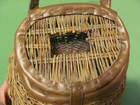 Vintage Doc Seifert Wicker   Leather Trout fly Fishing Creel Basket