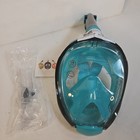 Full Face Diving Mask With Snorkel  Adult Size  Aqua  