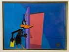 Daffy Duck Production Cel Box Office Bunny Original Painted Background  